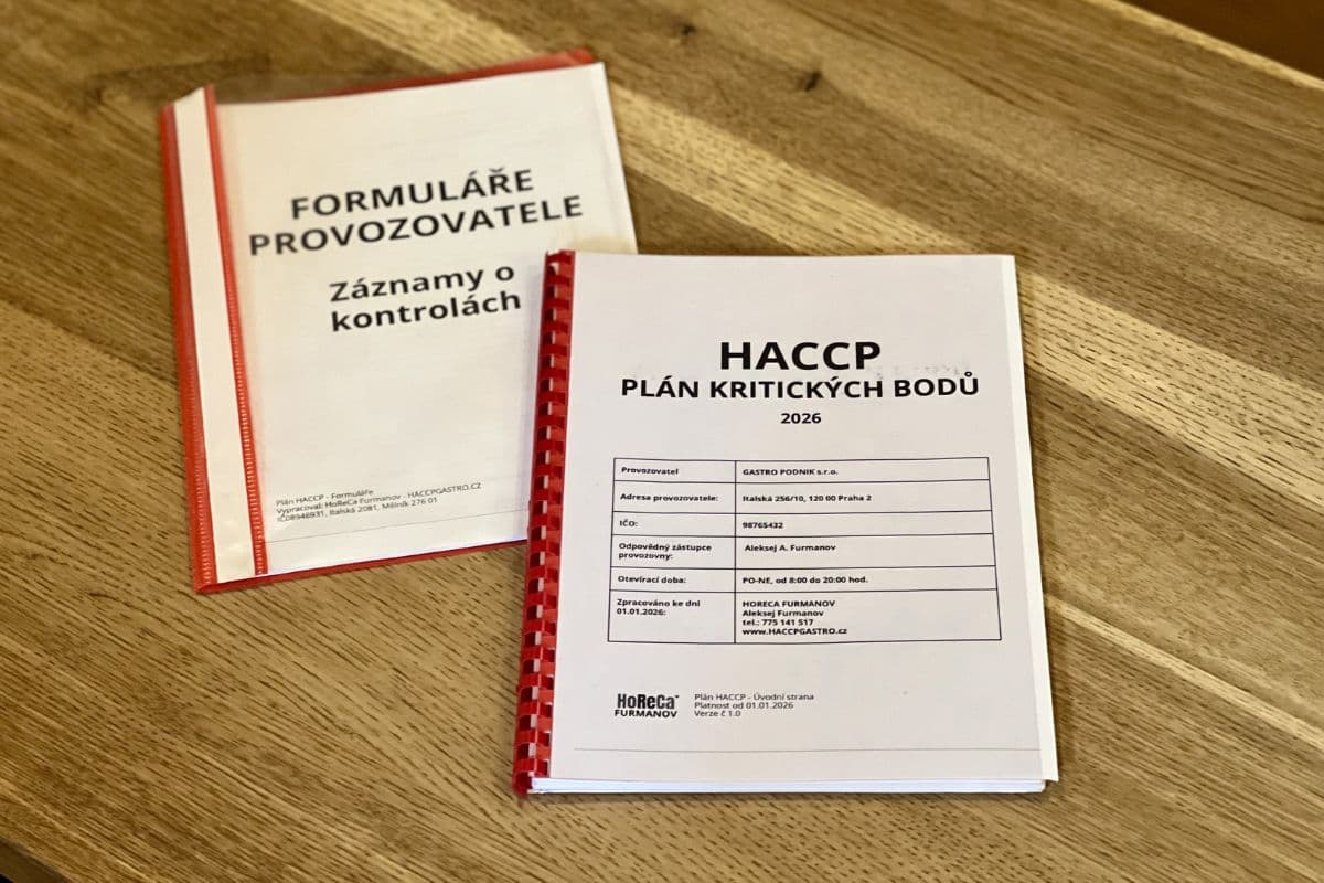 Vytlačená HACCP dokumentácia